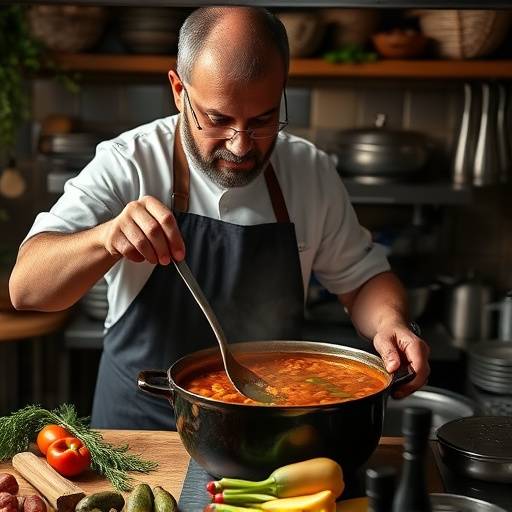 Video di Chef Marco che prepara la ribollita, una zuppa tradizionale toscana, spiegando ogni passaggio della ricetta.